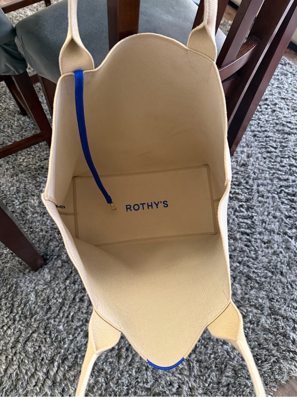 ✨ “Rothy's” The Casual Tote Taupe Canvas Tote Bag - Picture 6 of 7